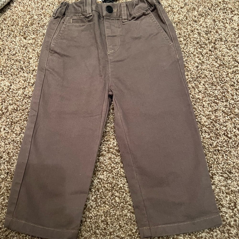 NWT Burberry Toddler Boy Mini Bryan Pant in Mink Grey